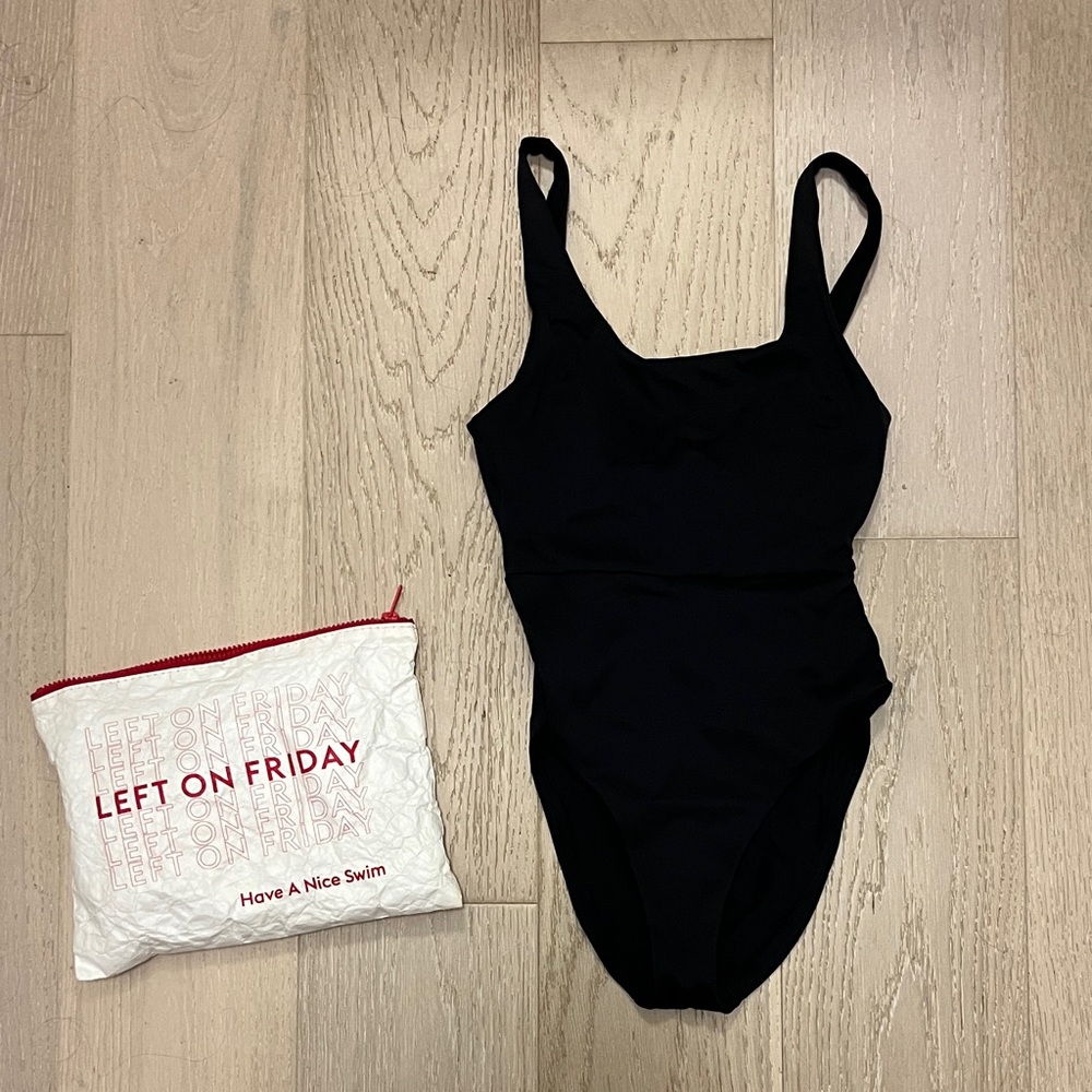 Left On Friday Black One-Piece Swimsuit